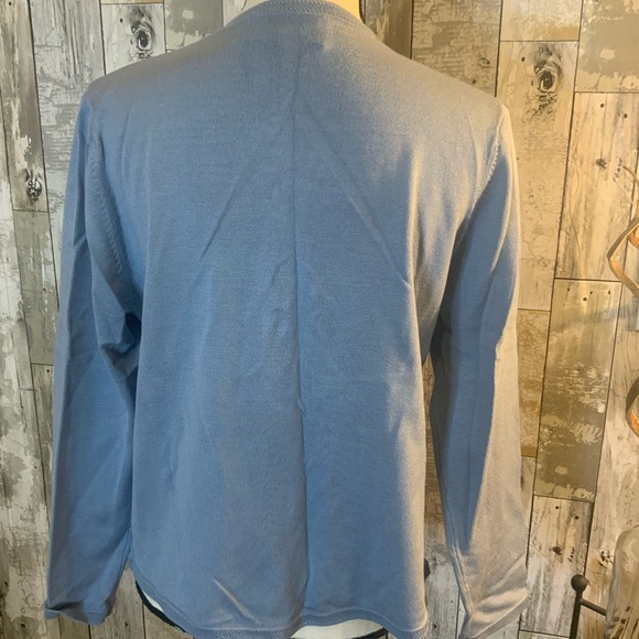 Pendleton Smokey blue sweater cardigan. Size L - Picture 3 of 4